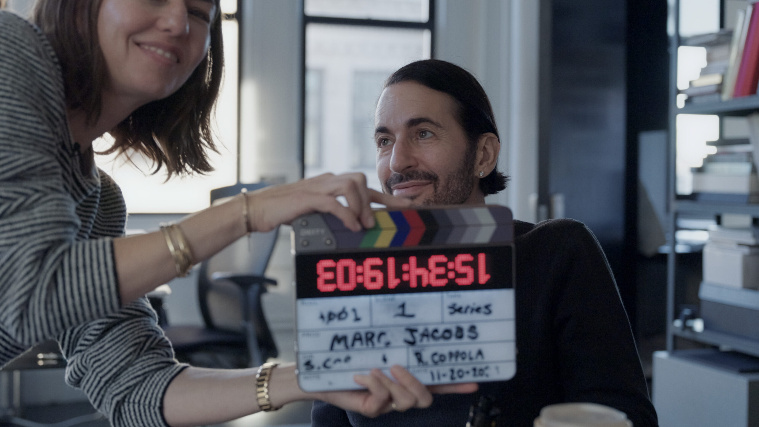 Film still of Sofia Coppola and Marc Jacobs in Marc by Sofia, 2026