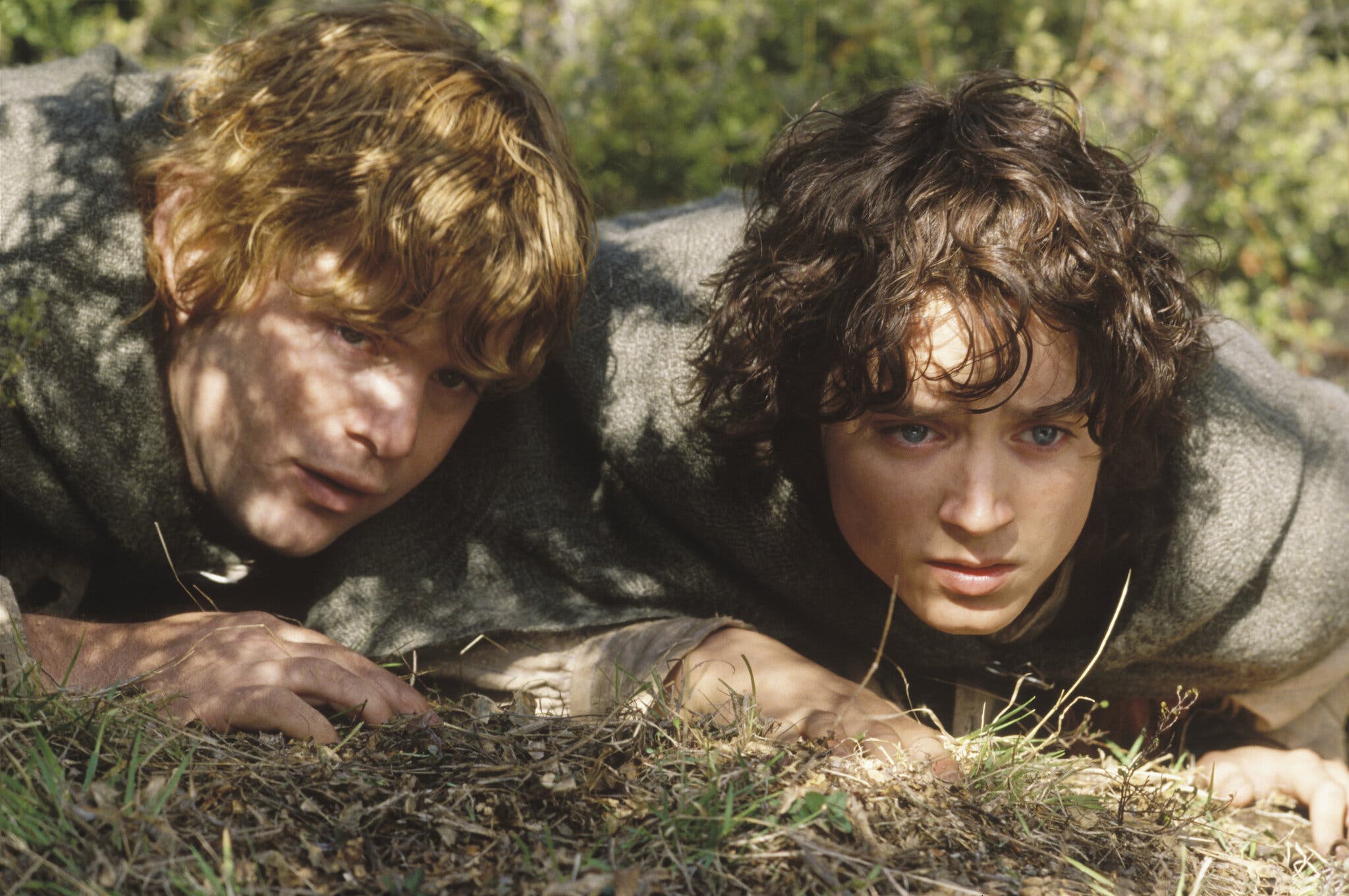 Sean Astin and Elijah Wood as Sam and Frodo in the Lord of the Rings movie