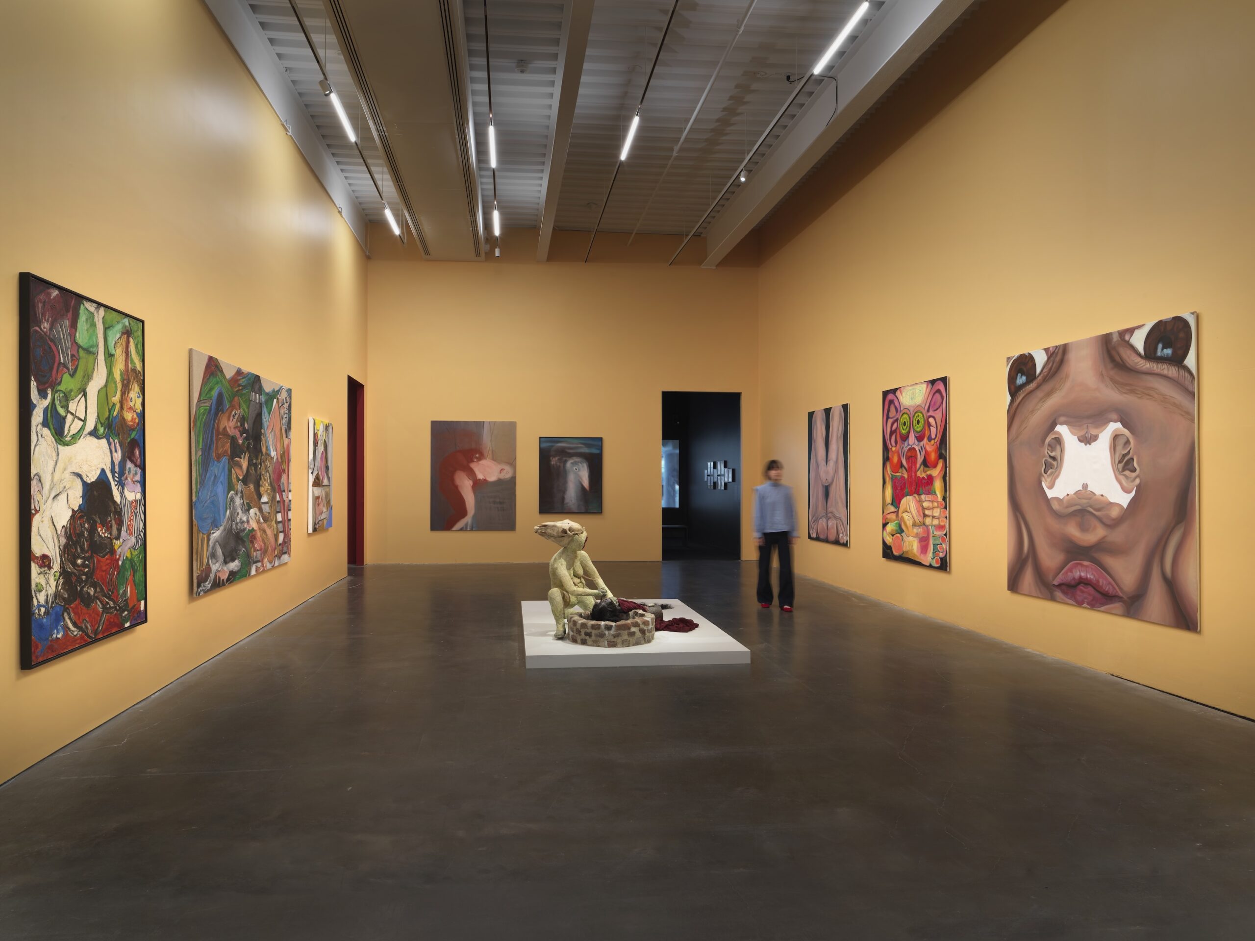 Exhibition view of "New Humans: Memories of the Future," 2026, at the New Museum in New York.