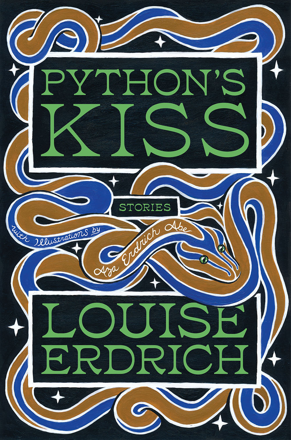 The cover art of Python's Kiss by Aza Erdrich.