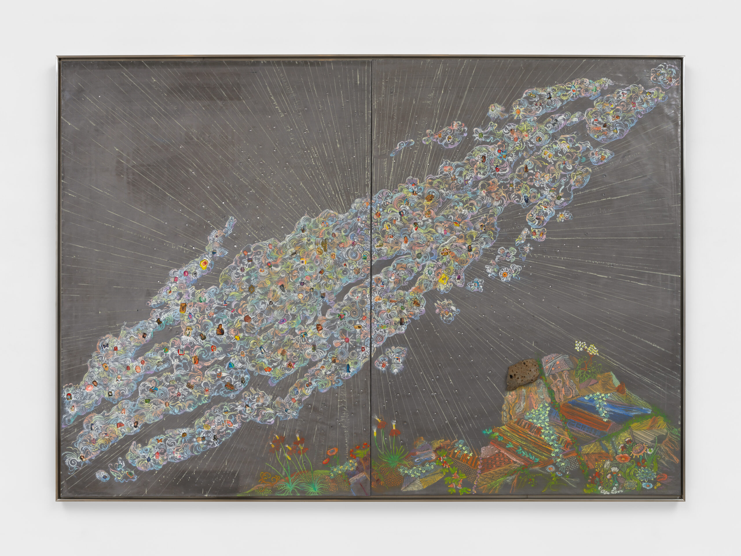 Carlos Vega painting shown at Jack Shainman gallery