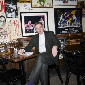 Patrick Radden Keefe in Midtown at Jimmy’s Corner. All photography by Jeremy Liebman.
