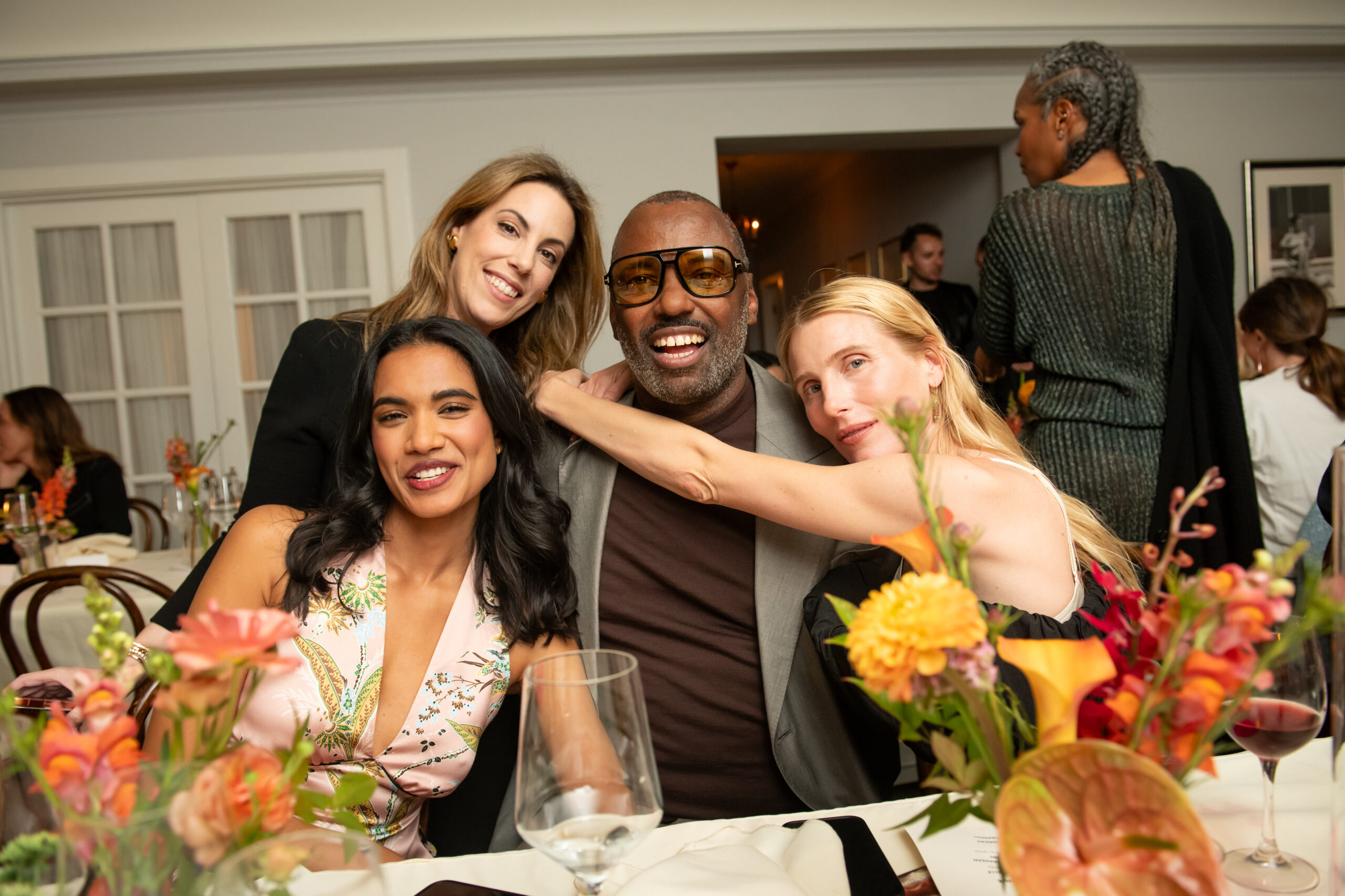 Supriya Ganesh, Mary Katrantzou, Stephen Galloway, and Dree Hemingway