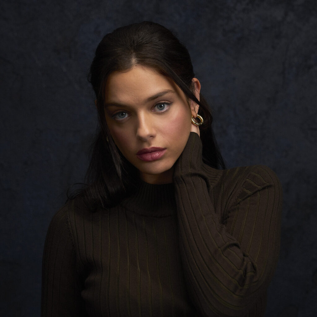 Odeya Rush poses for a portrait in a studio