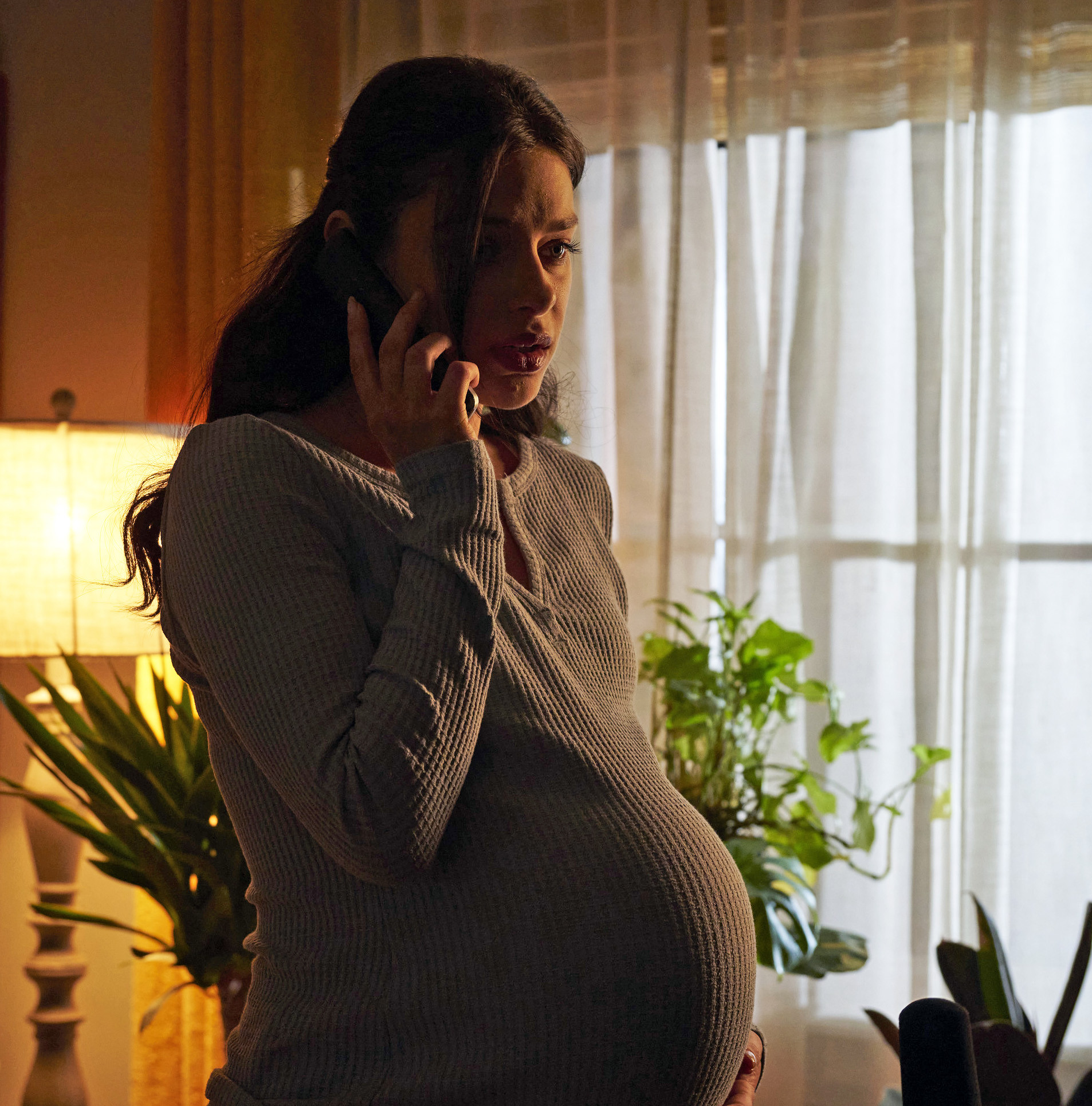 Odeya Rush on set for the Memory of a Killer TV show