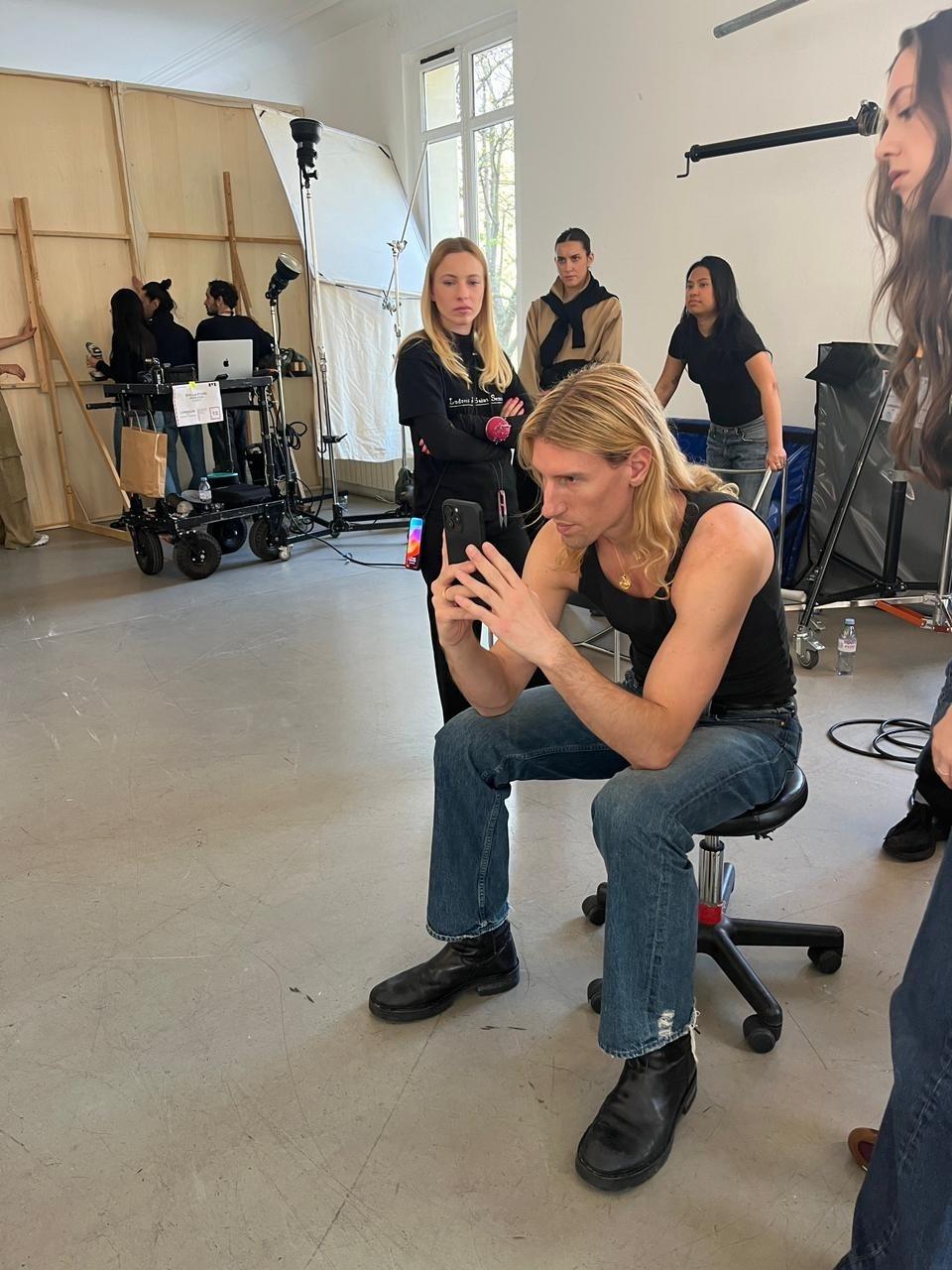 Ludovic de Saint Sernin on set for the Fall/Winter 2026 collection