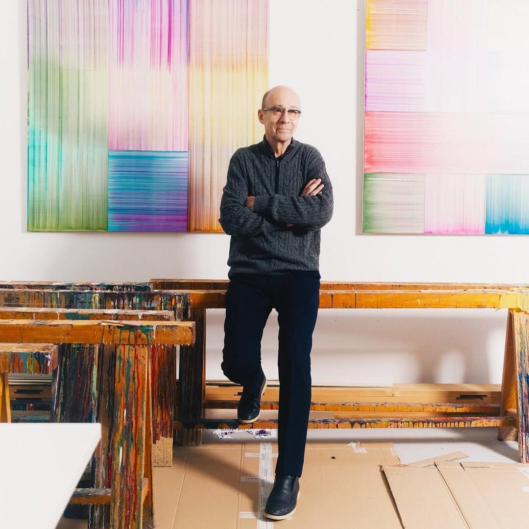 Artist Bernard Frize who is showing at Perrotin Paris