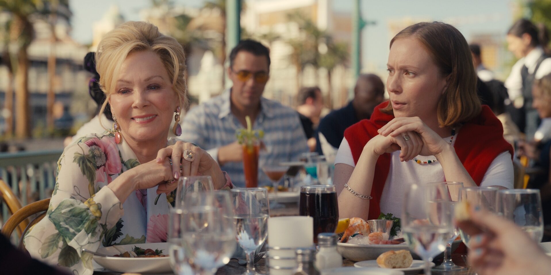 film-hacks-season-5-characters-interview The Hacks cast performs on set in season five of the HBO TV show