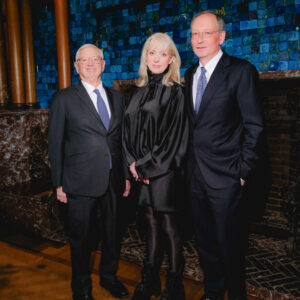 David Tunick, Jenny Gibbs, and Christophe Cherix pose for a portrait