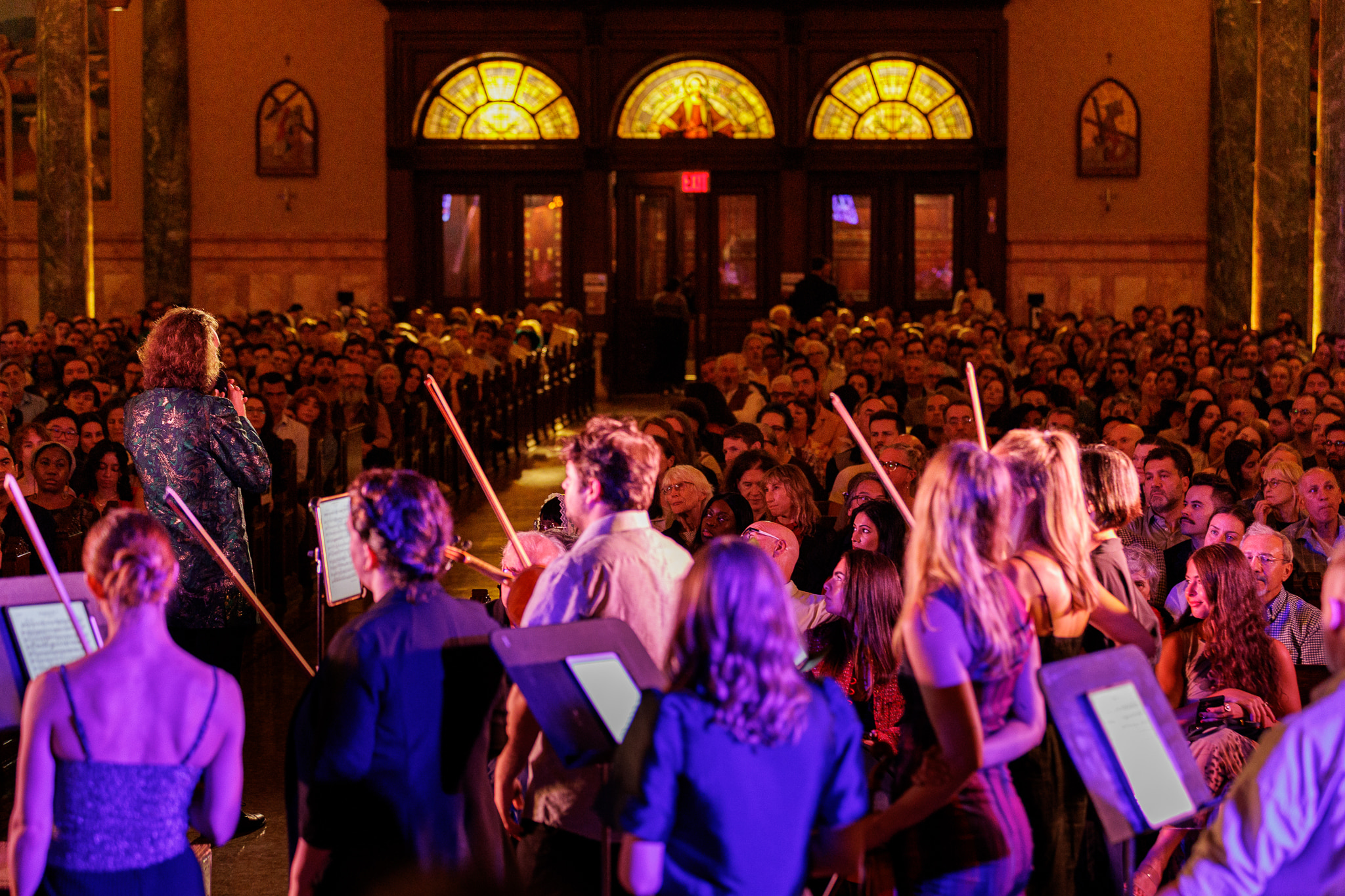 Fort Greene Orchestra atCo - Cathedral of St. Joseph, Brooklyn. Photo: Alan Shindelman, Shindelverse
