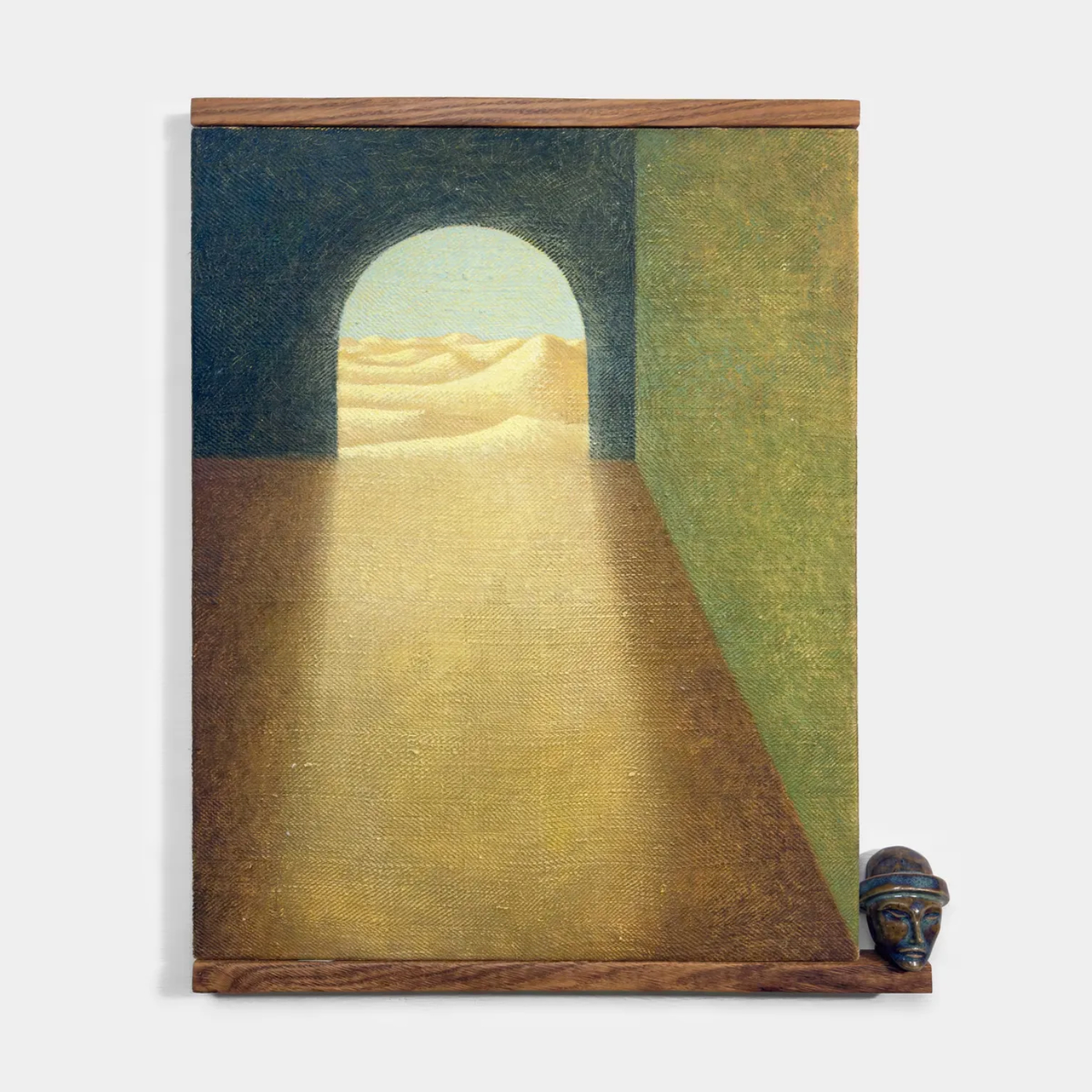 Painting showing lit arch by Mattia Sinigaglia, Veglia, 2026