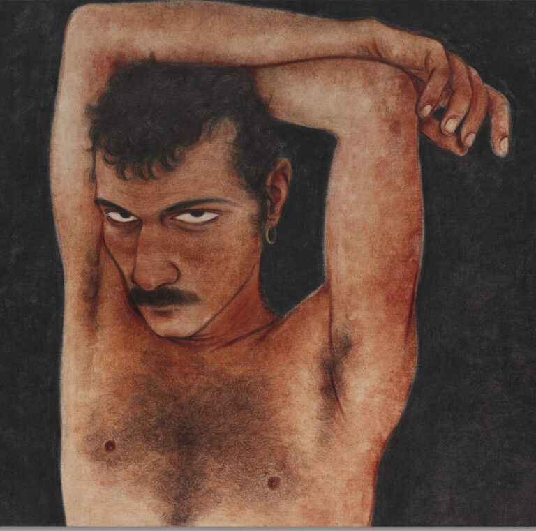 Roberto de Pinto painting showing at Francesca Minini in Milan