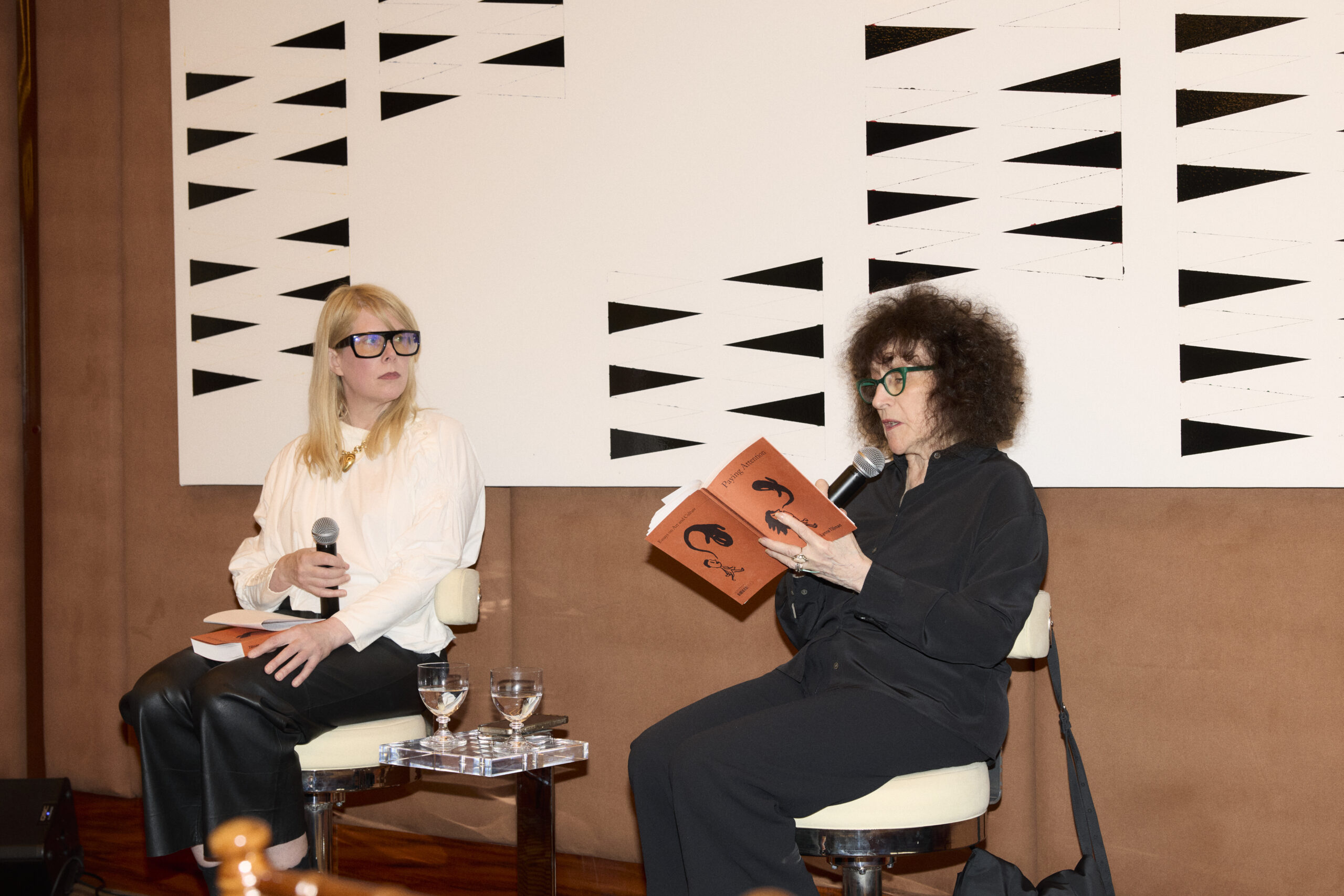 Johanna Fateman and Lynne Tillman speak on the Critics' Table panel at Coco's