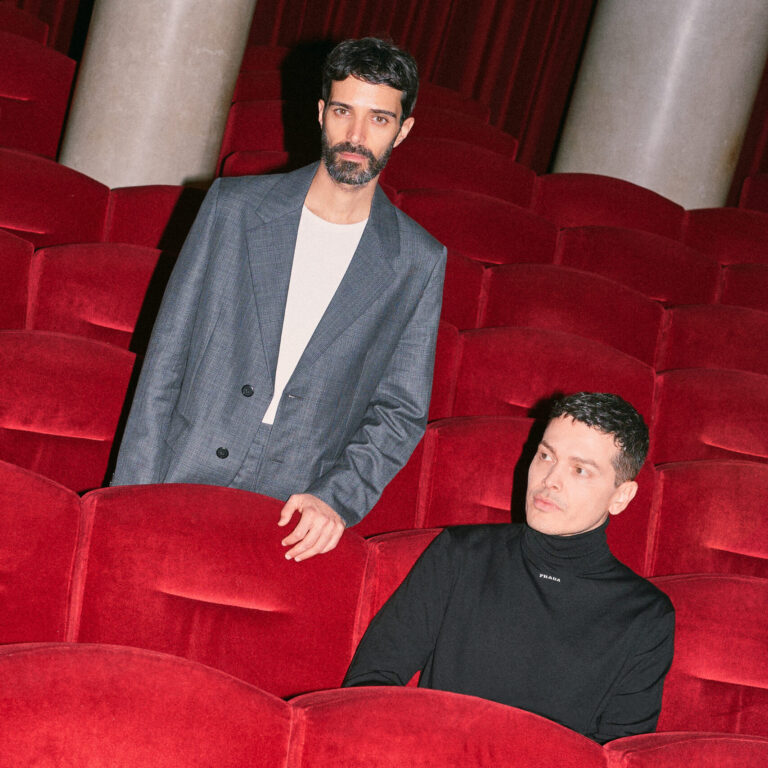 Simone Farresin and Andrea Trimarchi of Formafantasma pose for a portrait