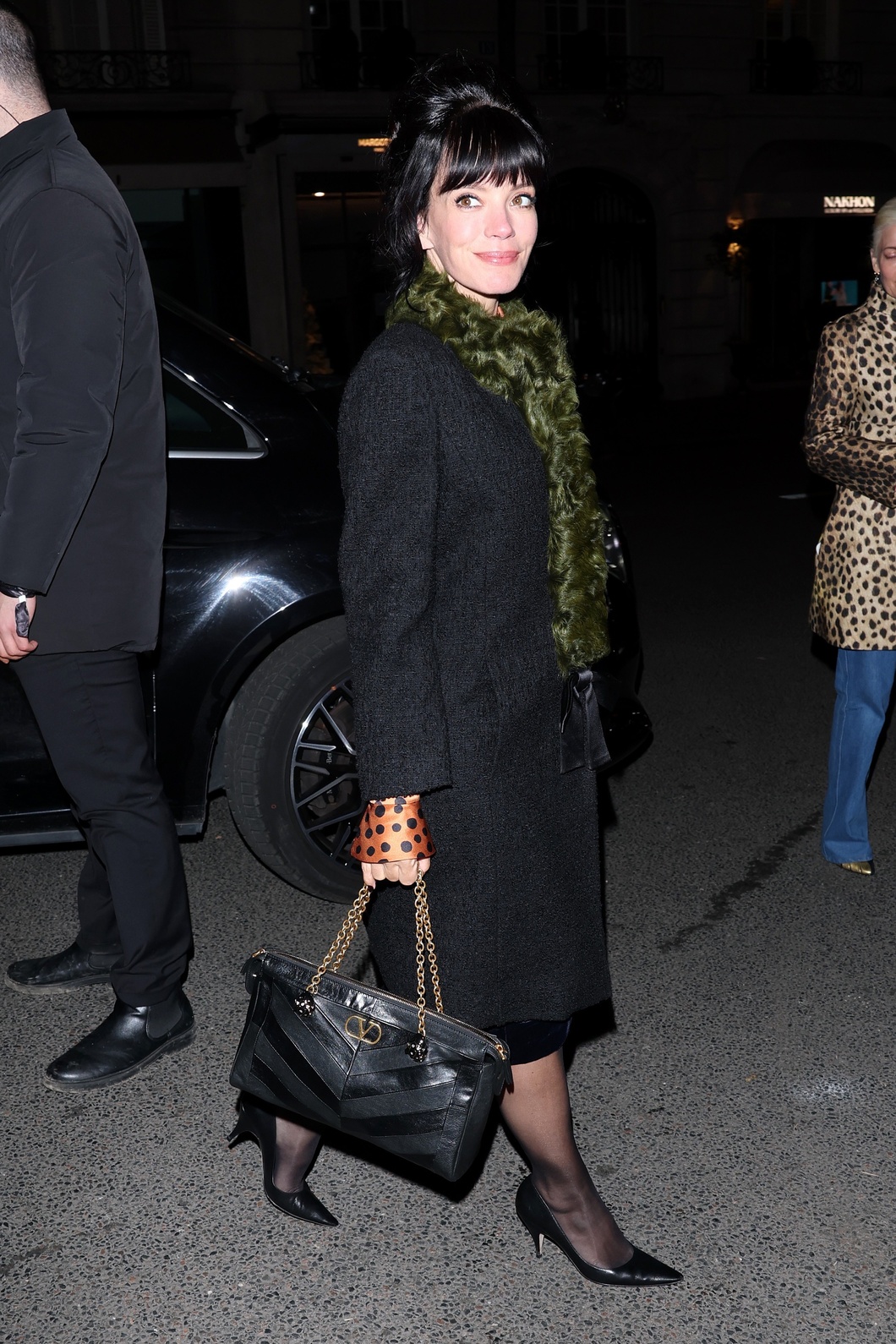 Lily Allen in Paris with Valentino bag