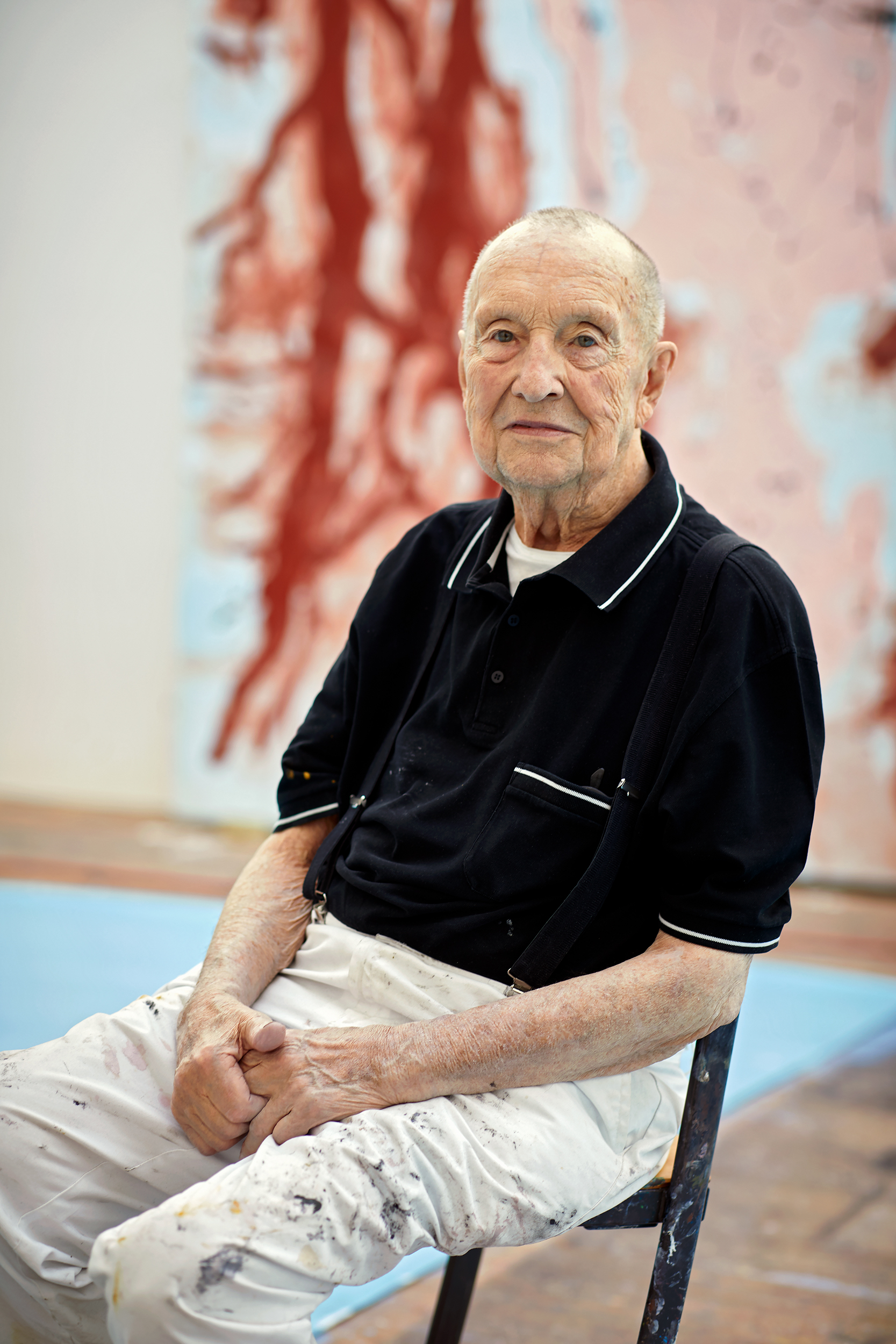 George Baselitz poses for a portrait
