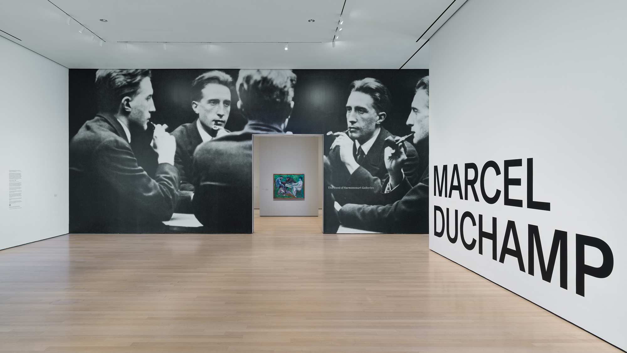 Installation view of "Marcel Duchamp" at the Museum of Modern Art, New York.
