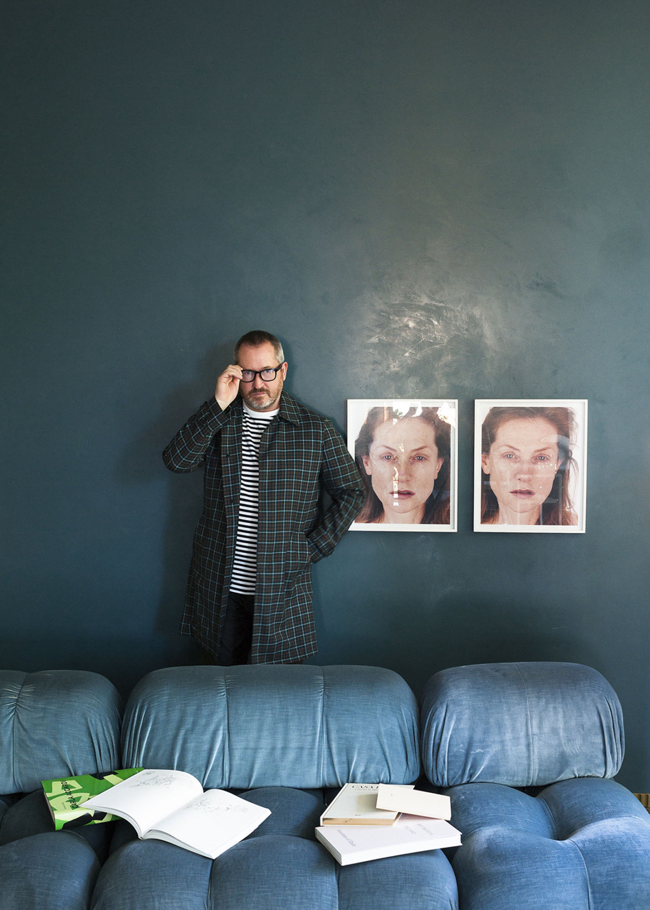 Luca Bombassei poses for a portrait at his Milan apartment