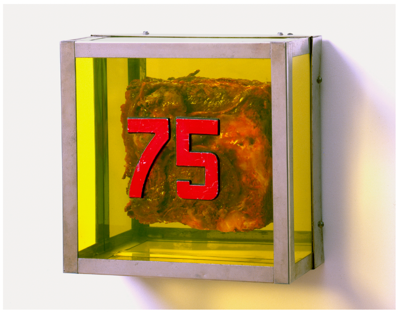yellow box with 75 on the front
