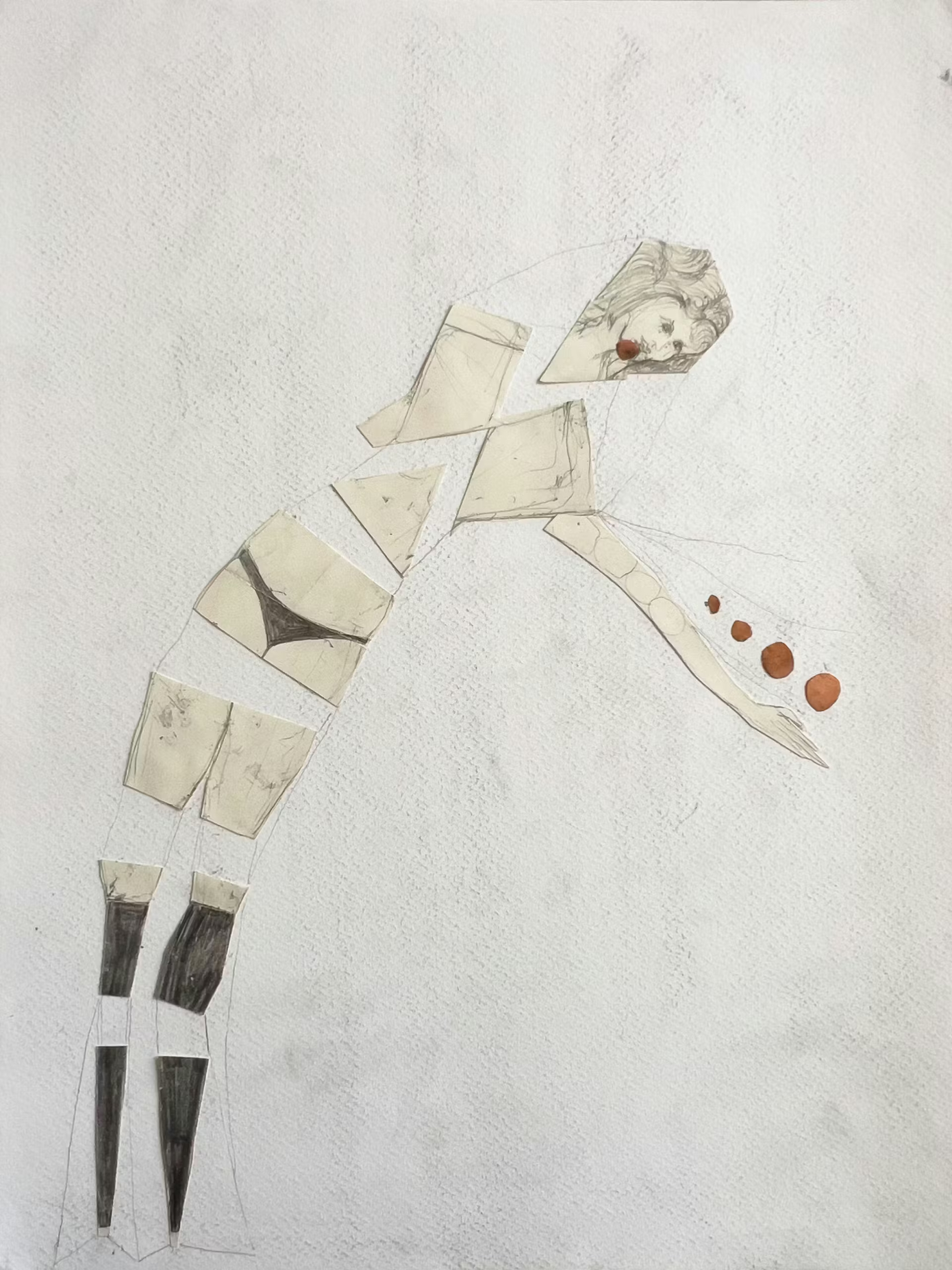 Enrico David work on paper drawing