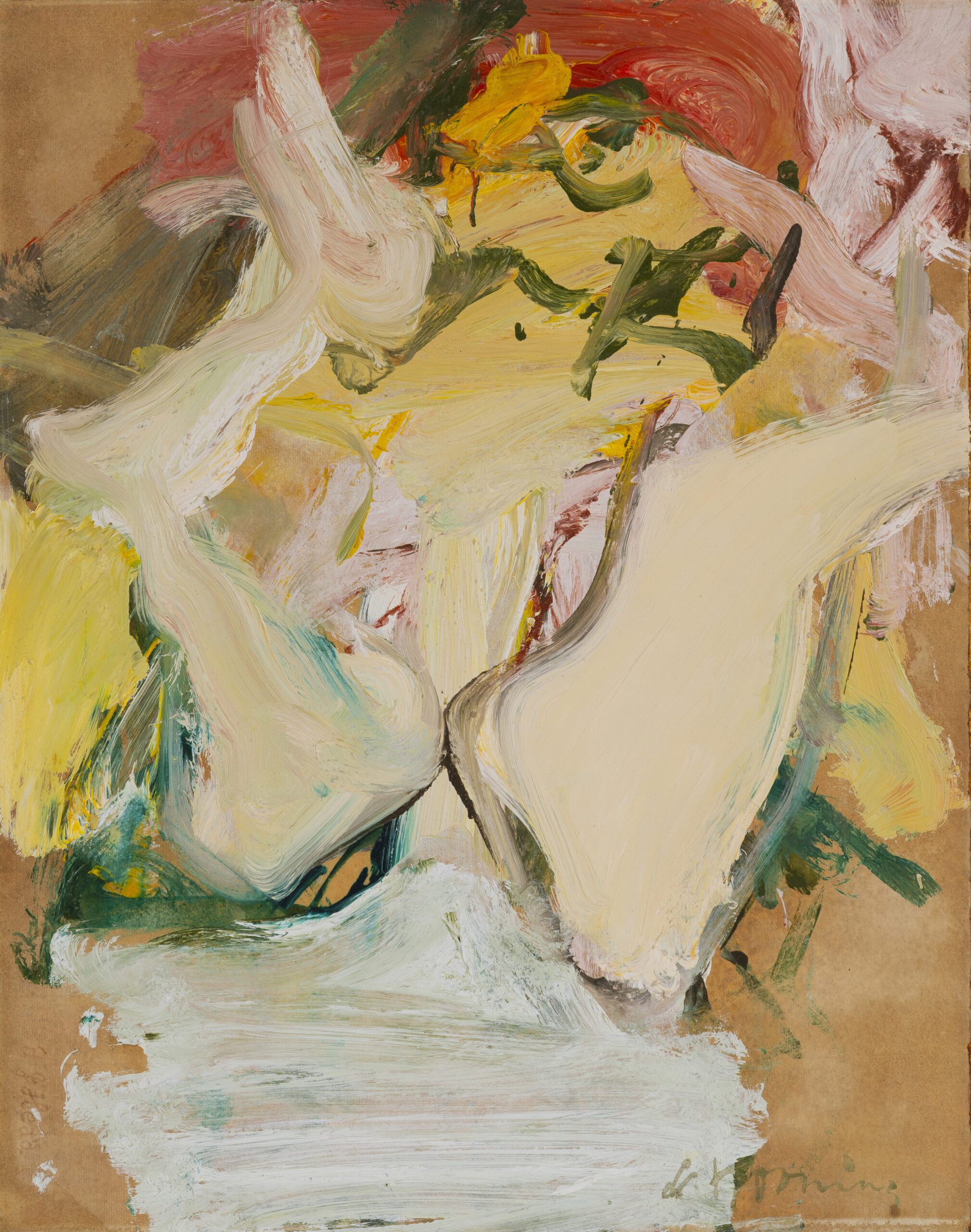 Willem DeKooning painting Woman on a Sign IV showing at TEFAF