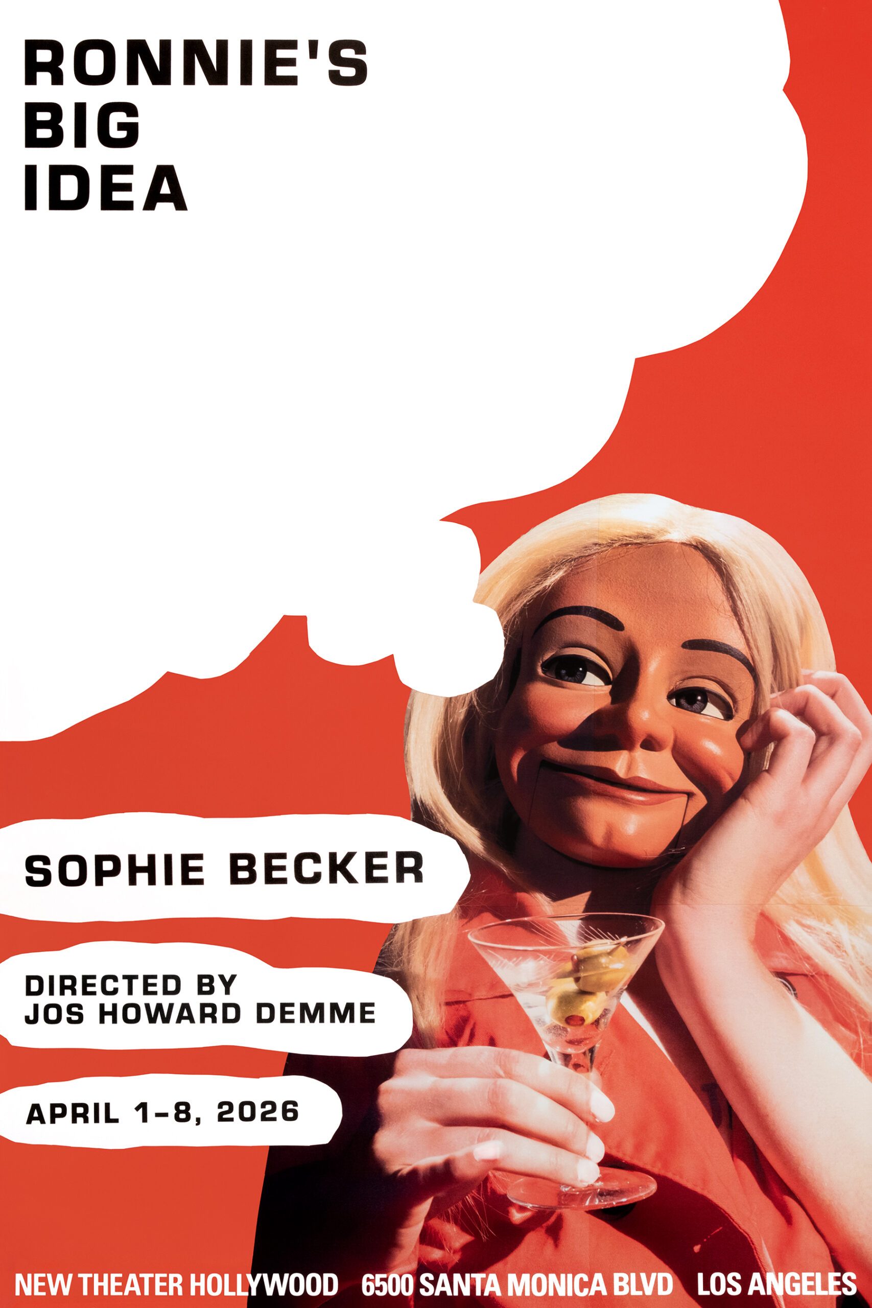 Poster for Ronnie's Big Idea by Sophie Becker at New Theater Hollywood.