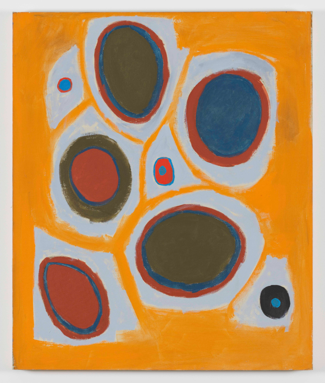circular abstract art against yellow background