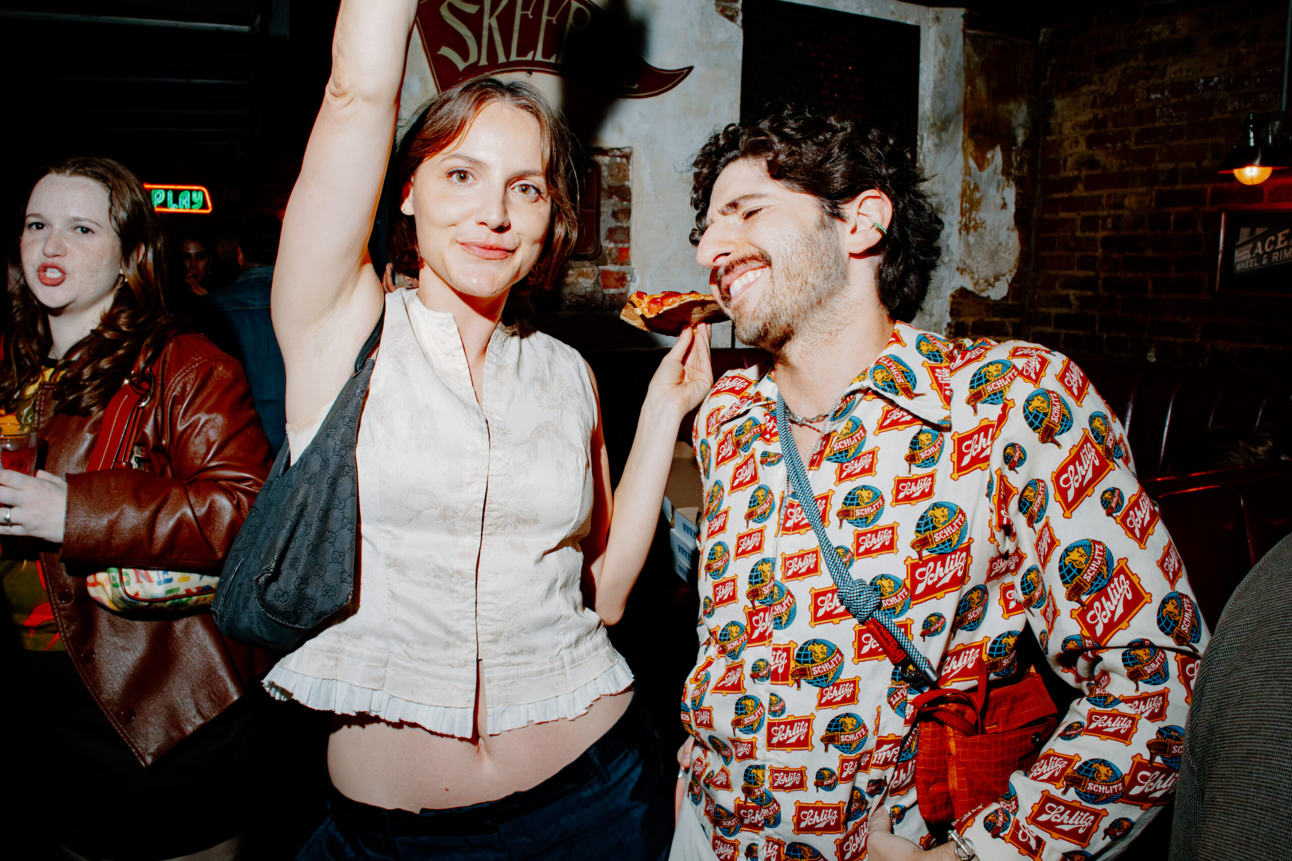Hannah Getts and Russell Kahn pose together at The Holes event.